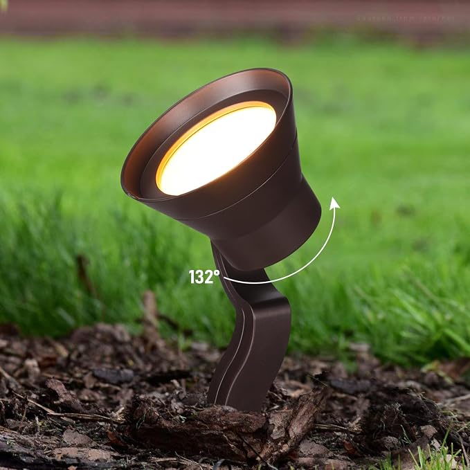 LEONLITE 4-Pack 5CCT Wall Wash Dimmable LED Low Voltage Landscape Lights | 12W/7.3W/3.7W, Landscape Spotlights Outdoor, 12-24V AC/DC, 1800K/2700K/3500K/4000K/5000K, IP65, ETL Listed, Aluminum