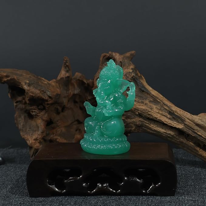 Lord Ganesha Buddha Statue - Elephant God Sculptures Ganesh Figurines | Man-Made Stone Home Garden Buddha Decoration Statues