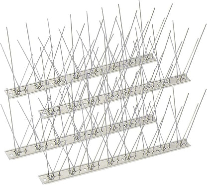 KKY 12 Pack Bird Spikes-13 inch Anti-Bird Nails Repellent Metal for Pigeon and Other Small Birds(12.9 Feet)