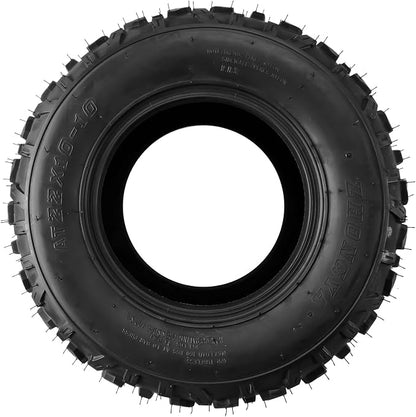 PHILTOP ATV UTV All-Terrain Tires 22x10-10, 4-Ply Super Mud 22x10-10 ATV Tires for Riding Mowers, Golf Carts, Set of 2 (Z-183)