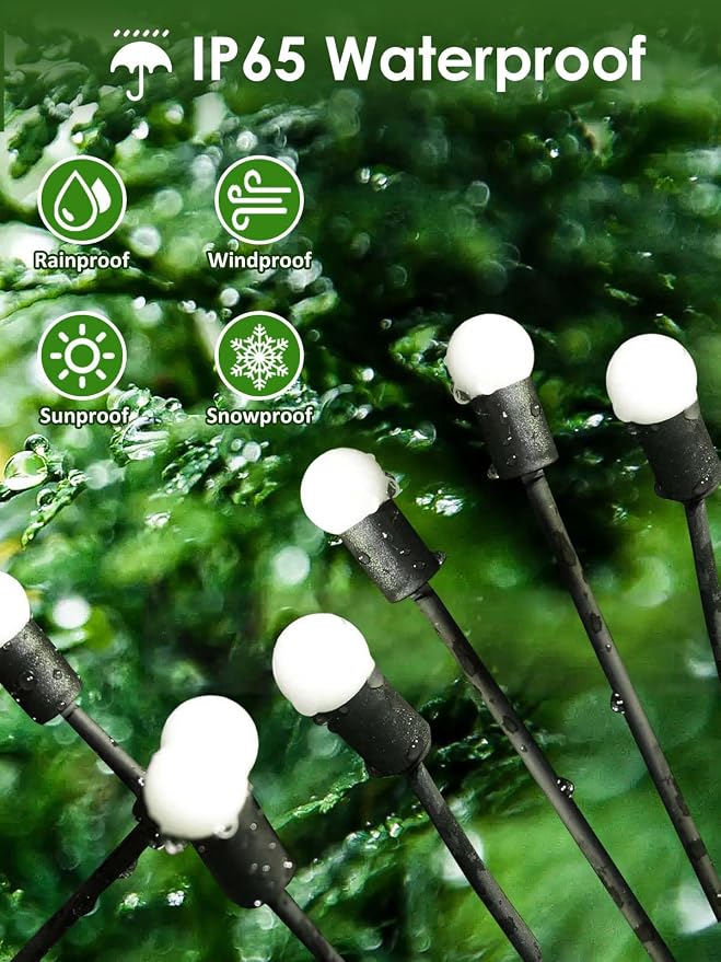 2026 Upgraded Solar Lights Outdoor, 10 Pack Solar Garden Lights with 2 Modes, Firefly Light Outdoor Waterproof, Sway by Wind, Twinkle Firefly Light for Yard Patio Path Garden Decoration (Cool White)
