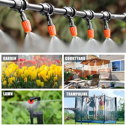 164FT Garden drip Irrigation System Kit: 299PCS Hose - Auto Garden Watering Irrigation System - with 5 Kinds of Sprayers 1/4" & 1/2" Fast-Lock Tubing - for Greenhouse, Yard, Lawn, Raised Bed