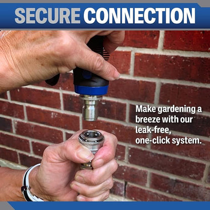 Essential Washer ¾” Stainless Steel Garden Hose Quick Connect Fittings | Plug Set of 3