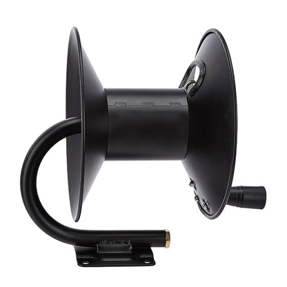 Amazon Basics Retractable Air Hose Reel - Fits 3/8-Inch 50-Feet Air Compressor Hoses, Portable, Works Well, 300PSI, Black, Hoses Excluded, Not for Water/Pressure Washers