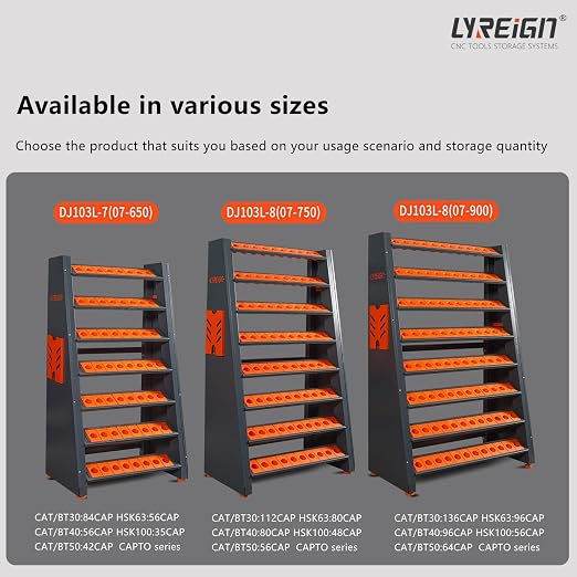 CAT/BT40 Large Capacity CNC Tool Storage Cabinet, CNC Tool Holder Vertical Drawer Cabinet for Warehouse Workshop Factory Garage Machining Centers