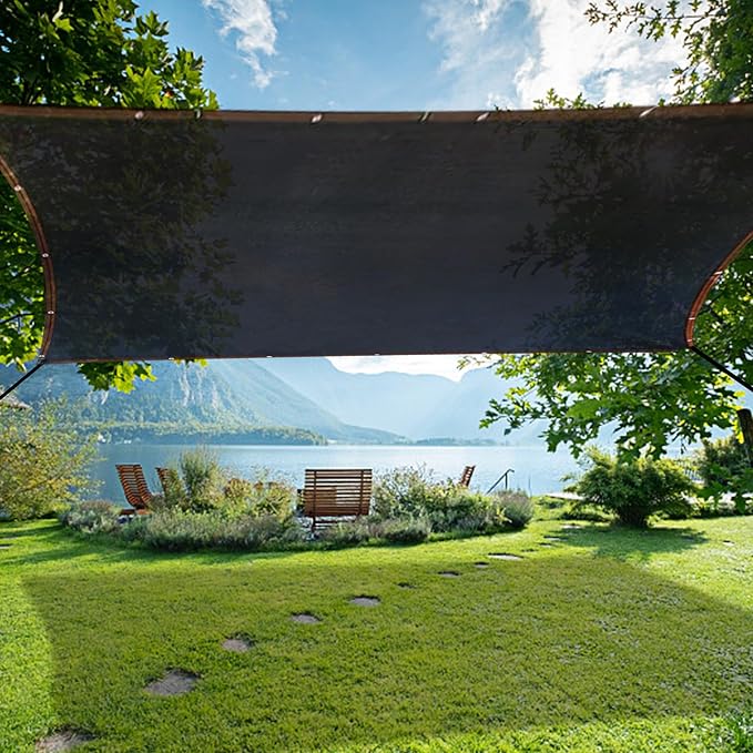 winemana 90% Shade Cloth, Dog Kennel Shade Cover, 20 x 48 FT Sturdy Durable Sunblock Shade Mesh Tarp with Grommets for Patio Plants Greenhouse Chicken Coop Porch