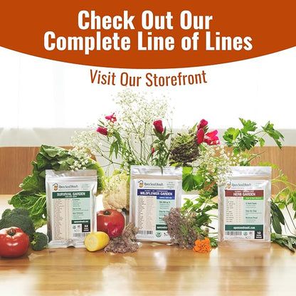 Vegetable, Fruit & Herb Seeds | 44 Individual Packs | 2026 Season | Non-GMO, High Yield - 15,000+ Seeds | Tomato, Cucumber, Corn, Basil and More | for Indoor & Outdoor Garden Planting