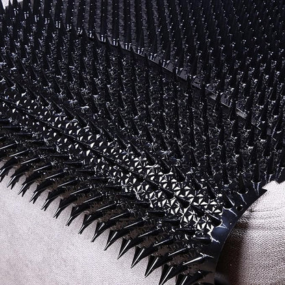 16 Pack Cat Repellent Outdoor Mat Cats Dogs Plastic Bendable Spiked Deterrent Training Repellent PET Mats with Spikes for Indoor Outdoor Supplies, 18.3 Square Feet, 16 x 13 Inch(Black)