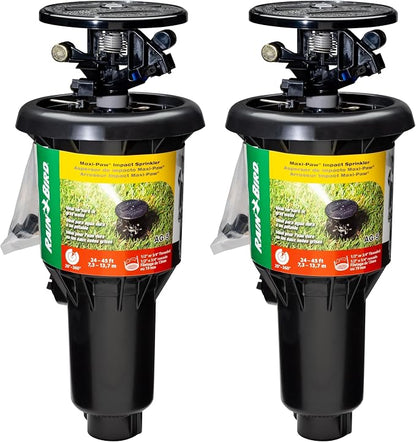 Rain Bird AG-5 All Gallonage Pop-Up Impact Sprinkler, Adjustable 20° - 360° Pattern, 24' - 45' Spray Distance (Pack of 2)