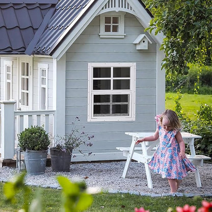 Shed Windows 2 Pack, Chicken Coop Windows 24" x 27" White | Flush Mounted Small Windows with Tempered Glass and Fiberglass Screen for Shed, Barns, Playhouse, Household, Garage