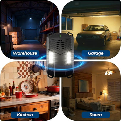 Ultrasonic Repellent Mouse for Cart- Under Hood Battery & Plug-in Powered Device, Repels Rodent, Mice, Rats & Squirrels from Vehicle Engine, Garage, Attic, Barn, Shed, Indoor & Outdoor, 2PACK