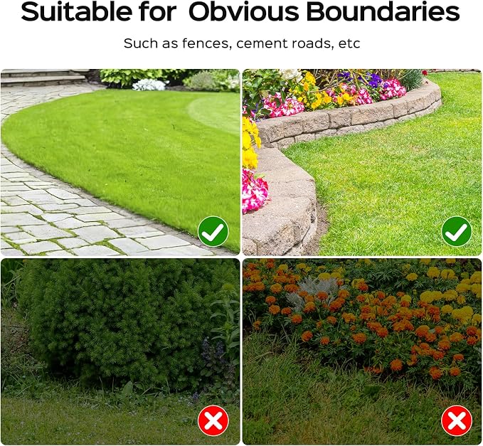 YARDCARE V100 Robot Lawn Mower with HD Vision Navigation, Smart Obstacle Detection, Collision Sensors, Adjustable Cutting Height, Low-Noise Operation—Perfect for Small Lawns up to 1,600 sq ft.