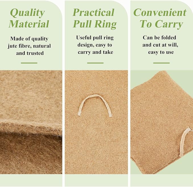 Zubebe 4 Pcs 2 ft x 2ft Worm Blanket Farm Kit Worm Bin Blanket Worms for Composting Fits Many Bin Bag for Keeping Worms Dark Moist Warm Outdoor Garden Compost Bin Farm Compost Factory