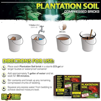 Exo Terra Plantation Soil, 8 Quarts - 3 Count | (Pack of 4)