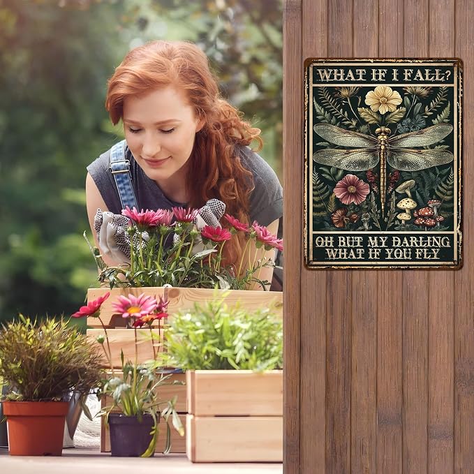Funny Garden Lady That's What I Do I Garden I Drink and I Know Things Garden for Home Porch Patio Gardening Shed Decoration 12 * 16inch