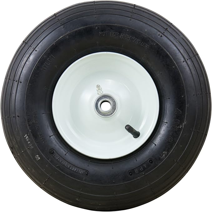 Marathon 4.00-6" Pneumatic (Air Filled) Tire on Wheel, 3" Hub, 5/8" Bearings