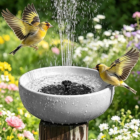 Solar Bird Bath,11.2" Solar Fountain birdbaths for Outdoors,Bird Bath Bubbler,for Garden Patio Terrace Decoration