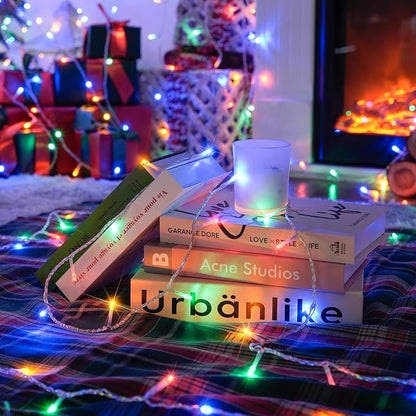 JMEXSUSS 150 LED Multicolor String Lights Indoor Outdoor Waterproof, 59 Ft Connectable Christmas Tree Lights, 8 Modes Plug in Colorful String Lights for Patio, Party, Holiday Decorations, EXS-S-0150