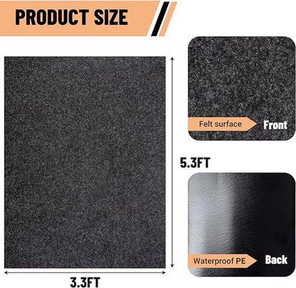 5 x 3 FT Outdoor Storage Shed Floor Mat Waterproof Small Shed Flooring Mat Washable Carport Furniture Dustproof Anti-Slip Pad for Protect Shed Flooring from Wear - Tool Shed Not Included