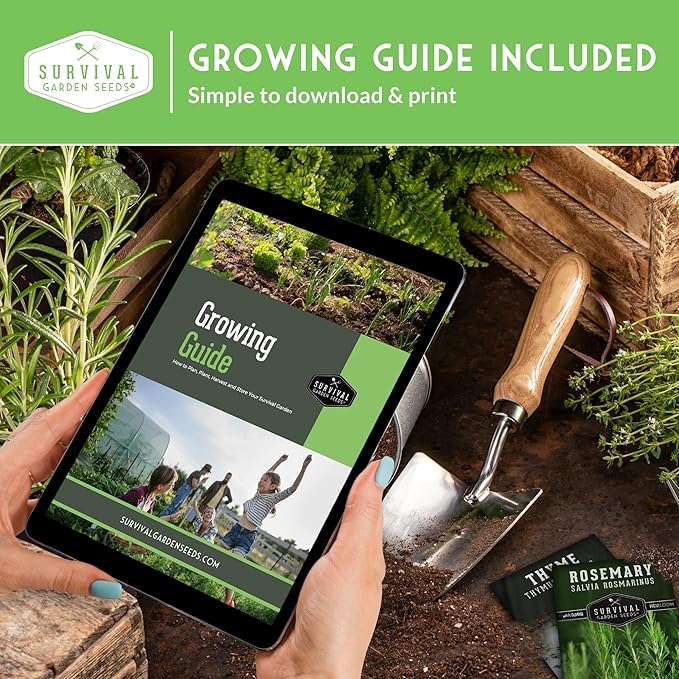 Homesteader 50 Pack Seed Vault for Planting Victory Gardens | Non-GMO Heirloom Vegetable, Fruit, Herb Seeds to Grow Food for Storage, Emergency Preparedness - Survival Garden Seeds
