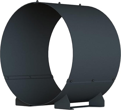 TheRackCo. Circular firewood rack for wood storage, metal for fireplace