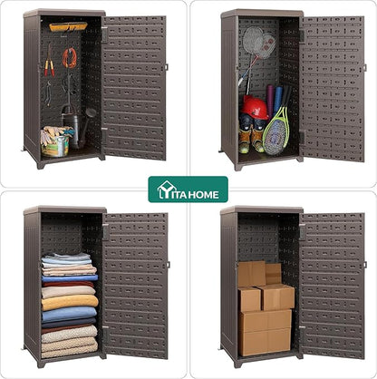 YITAHOME 60 Gallon Large Package Delivery and Storage Box | Double-Wall Resin Outdoor Package Delivery and Waterproof Deck Box for Porch, Curbside, 8.5 Cubic feet, Brown