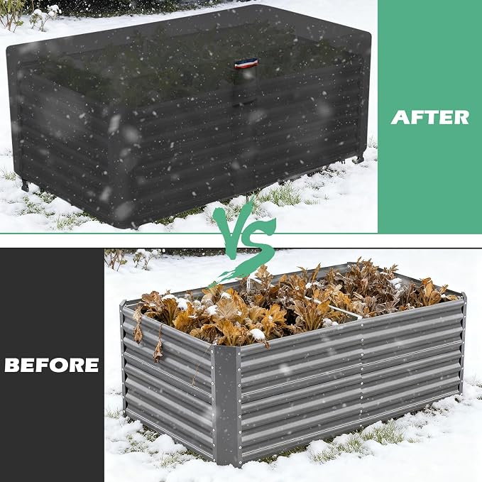 Plant Covers Freeze Protection, Fit 4x2 FT Raised Garden Beds - Heavy Duty Frost Cover for Outdoor Winter Frost Cold Weather, Black 49" x 25" x 25"