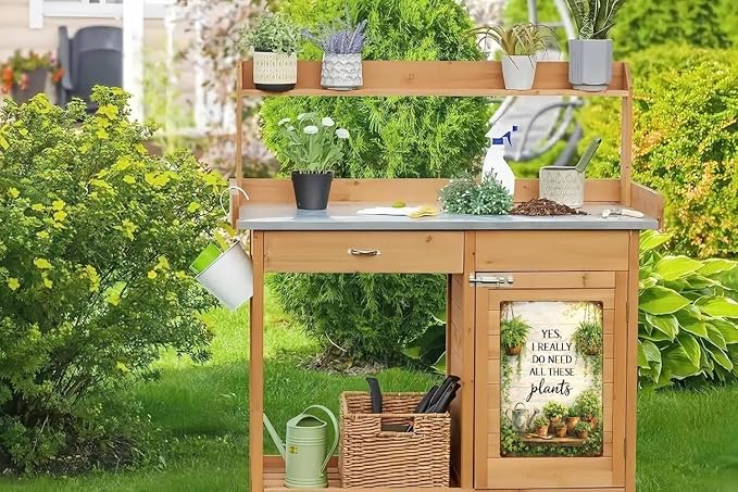Gardening Gifts YES. LREALLY DO NEED ALL THESE planty Vintage Garden Signs for Home Garden Greenhouse Living Room Bedroom Yard Backyard Outdoor Decor 8X12 Inch