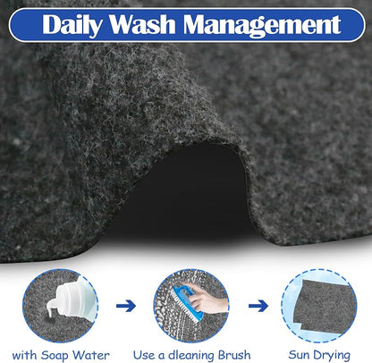 Ogrmar 6x8.2FT Outdoor Storage Shed Mat, Waterproof Felt & PE Backing, Non-Slip, Easy to Clean & Cut, Gray