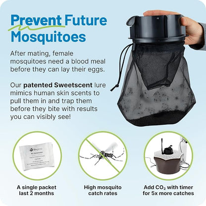 Biogents Mosquitaire Outdoor Mosquito Trap with Sweetscent Lure | Eco-Friendly, Pesticide-Free, Pet-Safe Repellent Alternative | Electric Catcher for Comprehensive Mosquito Control