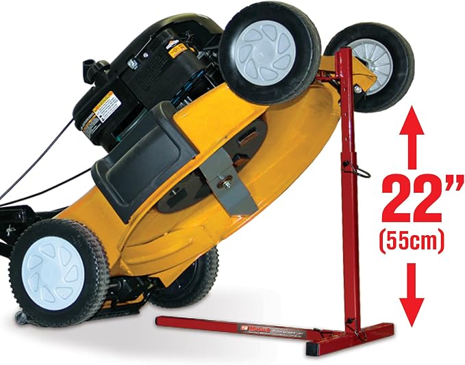 MoJack 45014 Push Lawn Mower Lift - 40 Pound Lift Capacity, Residential Push Mowers, Easy to Assemble & Dissassemble, Mower Parts & Accessories, 16.3" D x 18.1" W x 17.9" H