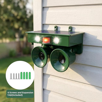 2026 Solar Ultrasonic Bird Repellent Devices Bird Deterrents for Outside IP65 Pigeon Repeller Outdoor Animal Repellent to Keep Woodpecker Pigeon Out of Balconies Patio Garden Farm