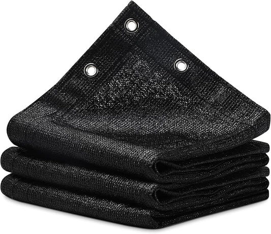 90% Sun Shade Cloth for Patio and Pergola, UV Protection HDPE Shade Net with Reinforced Edges and Grommets, Heat-Resistant Sunshade for Garden, Backyard, Deck, 6X12 FT