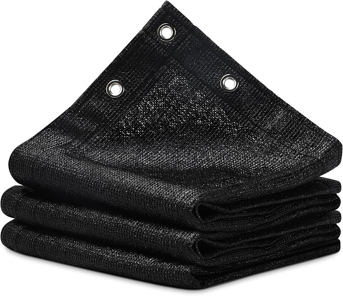 90% Sun Shade Cloth for Patio and Pergola, UV Protection HDPE Shade Net with Reinforced Edges and Grommets, Heat-Resistant Sunshade for Garden, Backyard, Deck, 6X10 FT