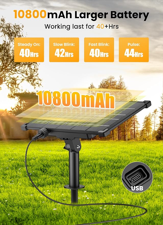 Brightown 208FT 102LED Solar String Lights Outdoor with Remote & USB Port, Shatterproof Bulbs, Dimmable & Timable, 3 Modes, Patio Lights with Mount Clips for Backyard Garden Decor - Last for 40+Hrs