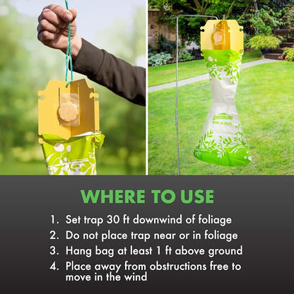 Spectracide Bag-A-Bug Japanese Beetle Trap, Dual Lure System 12 count