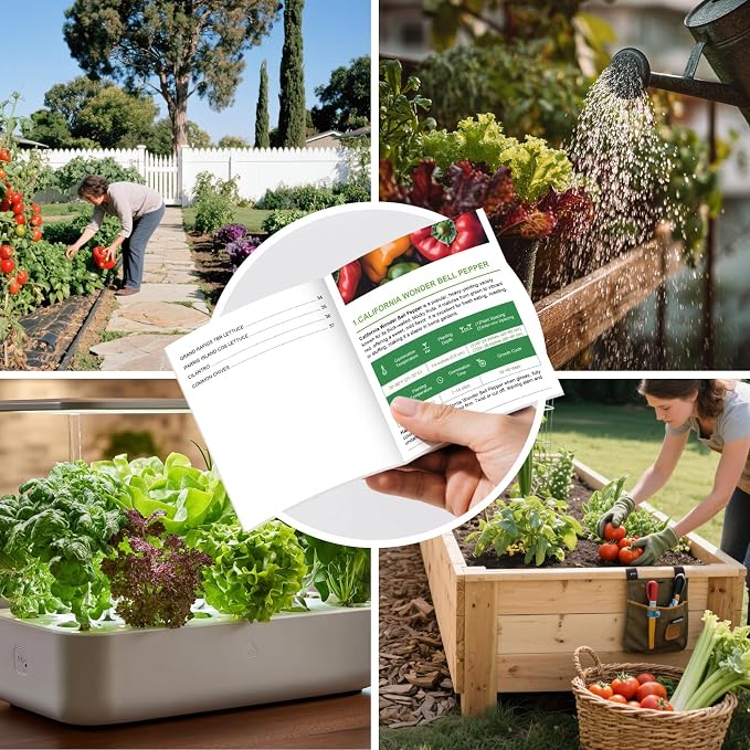 37 Varieties Vegetable Seeds Kit, 20,000+ Non-GMO USA Sourced Heirloom Seeds for All Seasons Planting, Easy for Indoor Outdoor Gardening
