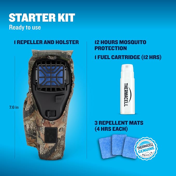 Thermacell Fuel-ZoneGuard Extreme Fuel Powered Mosquito Repeller with 15-Foot Zone of Scientifically Proven Outdoor Protection; Patio Shield; 12-Hr Refill; Hunting Bug Spray Alternative; Scent Free