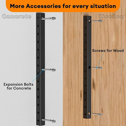 Lumber Storage Rack Wall Mount - Wood Storage Racks Heavy Duty Metal Shelf Wall Mount Wood Organizer Racks for Shed, Workshop, Garage, Basement, Wall Storage Racks - Indoor & Outdoor Use, 690 LBS Load