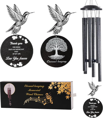 37-inch Hummingbird Wind Chimes are Suitable for Garden, Patio and Courtyard Decoration. They can be Given as Gifts of Comfort, Mourning and Remembrance to Loved Ones who Have Lost Them