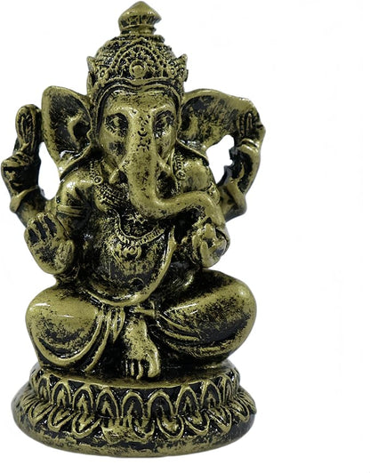 Lord Ganesha Buddha Statue - Elephant God Sculptures Ganesh Figurines | Man-Made Stone Home Garden Buddha Decoration Statues