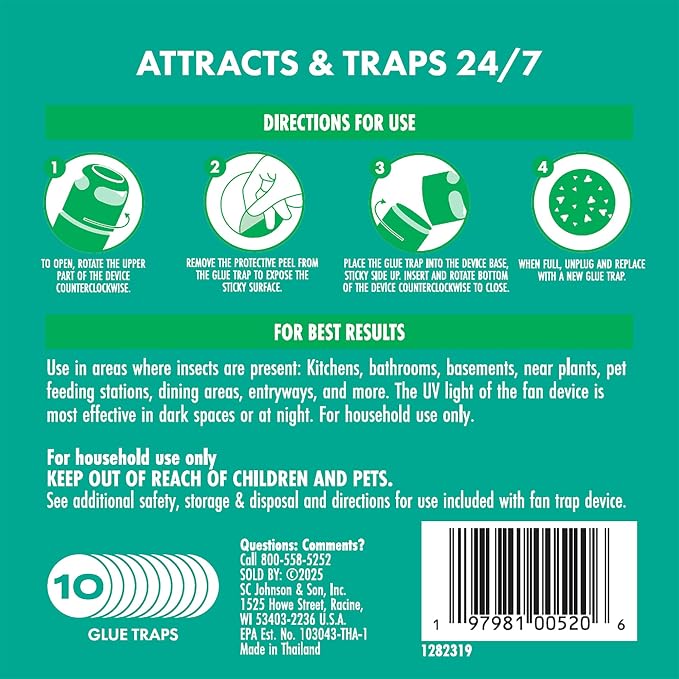 STEM Flying Insect Fan Trap Glue Reﬁll Pads, 10 Count