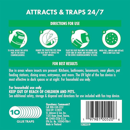 STEM Flying Insect Fan Trap Glue Reﬁll Pads, 10 Count