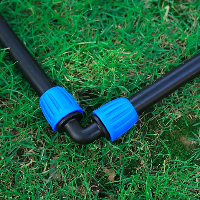 10 Pcs 1/2 Inch Irrigation Tubing Coupling Fittings (1/2" ID x 0.63" OD) Drip Tubing Barbed Locked Nuts Coupler Connectors Anti-Drop 1/2" Coupler Connectors for Garden Irrigation System
