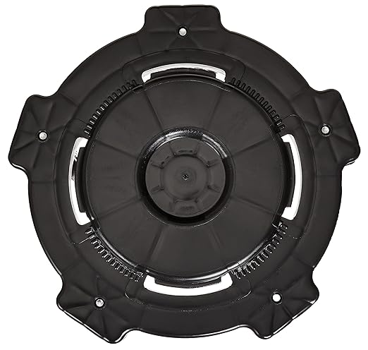 Amazon Basics Heavy-Duty Rolling Dolly to Fit 32, 44 & 55 Gallon Round Containers, for Offices, Restaurants, Commercial Environments, Twist On/Off, 18.25", Black, 2-Pack
