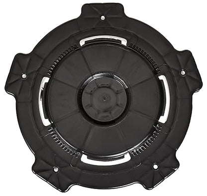 Amazon Basics Heavy-Duty Rolling Dolly to Fit 32, 44 & 55 Gallon Round Containers, for Offices, Restaurants, Commercial Environments, Twist On/Off, 18.25", Black, 2-Pack