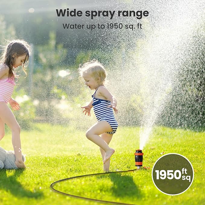Giraffe Tools Garden Hose 5/8", Water Hose Heavy Duty, Flexible, Lightweight Hybrid Hose with Swivel Handle, with Watering Timer Nozzle and Yard Sprinkler, 100ft Male to Female Fittings, Burst 600 PSI