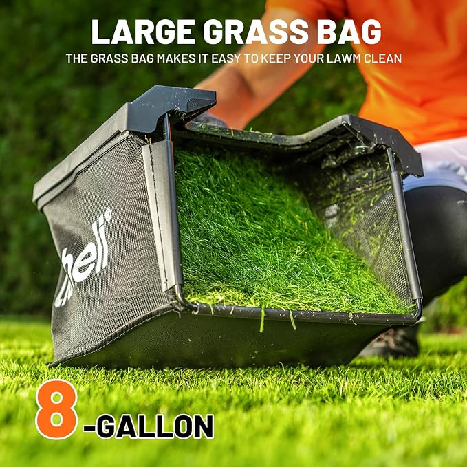Litheli Cordless Lawn Mower 13 Inch, U20 Handy+ 20V Electric Lawn Mowers for Garden, Yard and Farm, 5 Heights Adjustment, Light Weight,2 x 4.0Ah Portable Battery Included