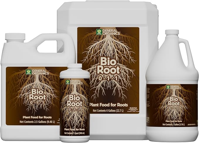 General Organics BioRoot 0-1-1 Root & Plant Food – Liquid Formula for Seedlings, Cuttings, Transplants & Container Gardens – Supports Strong Root Growth, 1 Quart