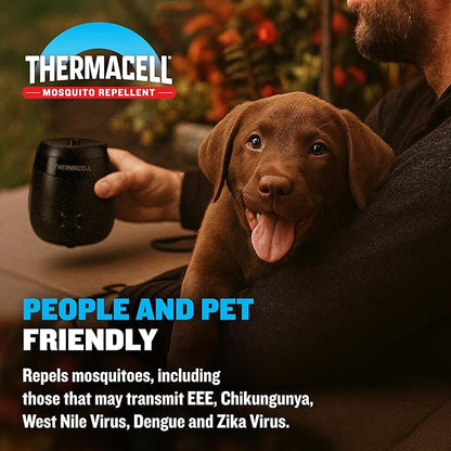 Thermacell E-ZoneGuard Patio Max Rechargeable Mosquito Repeller with 20-Foot Zone of Scientifically Proven Outdoor Protection; 12-Hr Battery; 36-Hr Refill; Bug Spray Alternative; Fast Charging Dock
